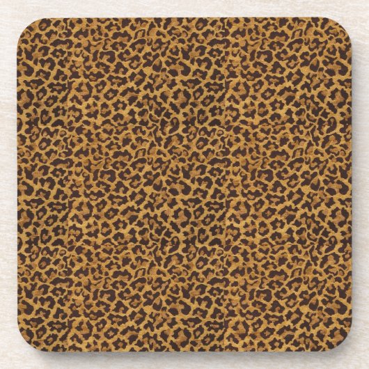 RAB Rockabilly Leopard Print Cork Onderzetter (Voorkant)