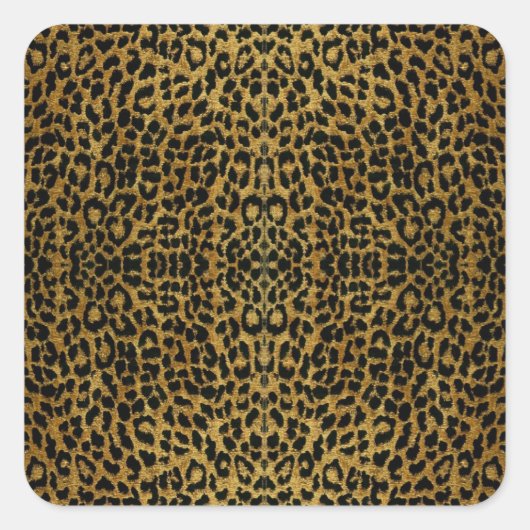 RAB Rockabilly Leopard Print Gifts Vierkante Sticker (Voorkant)