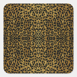 RAB Rockabilly Leopard Print Gifts Vierkante Sticker
