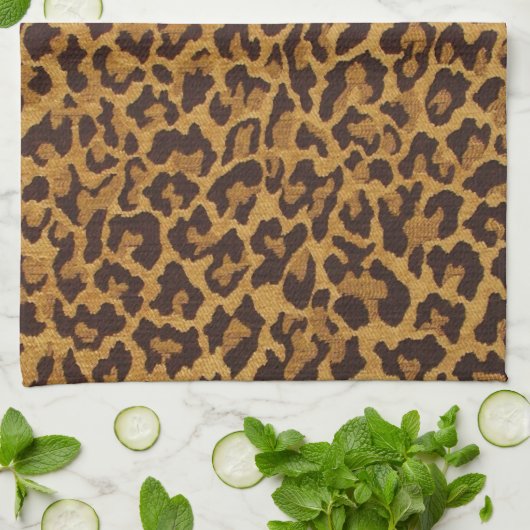 RAB Rockabilly Leopard Print Kitchen Towel Theedoek (Gevouwen)