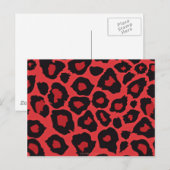 RAB Rockabilly Leopard Print Red Black Briefkaart (Voorkant / Achterkant)