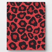 RAB Rockabilly Leopard Print Red Black Fotoplaat (Voorkant)