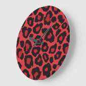 RAB Rockabilly Leopard Print Red Black Grote Klok (Hoek)