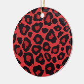 RAB Rockabilly Leopard Print Red Black Keramisch Ornament (Links)