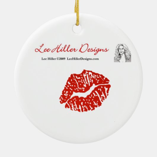 RAB Rockabilly Leopard Print Red Black Keramisch Ornament (Achterkant)