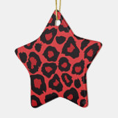 RAB Rockabilly Leopard Print Red Black Keramisch Ornament (Links)