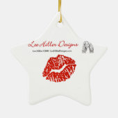 RAB Rockabilly Leopard Print Red Black Keramisch Ornament (Achterkant)