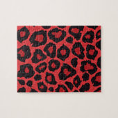 RAB Rockabilly Leopard Print Red Black Legpuzzel (Horizontaal)