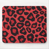 RAB Rockabilly Leopard Print Red Black Muismat (Voorkant)