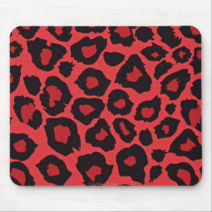 RAB Rockabilly Leopard Print Red Black Muismat
