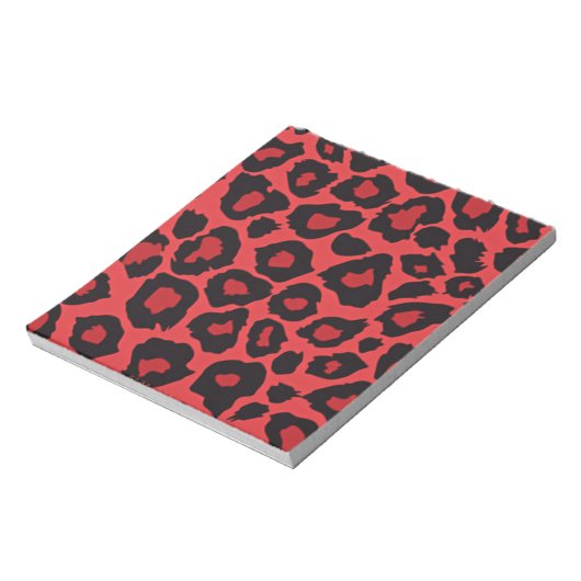 RAB Rockabilly Leopard Print Red Black Notitieblok (Linkerzijde)