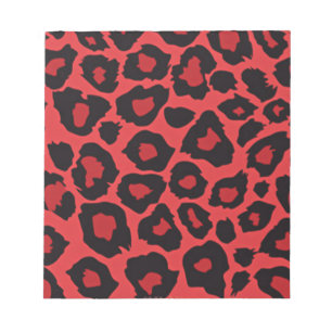 RAB Rockabilly Leopard Print Red Black Notitieblok