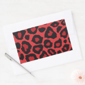 RAB Rockabilly Leopard Print Red Black Rechthoekige Sticker (Envelop)