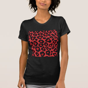 RAB Rockabilly Leopard Print Red Black T-shirt