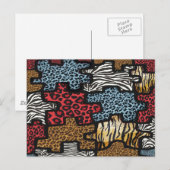 RAB Rockabilly Leopard Zebra Puzzle Print Giften Briefkaart (Voorkant / Achterkant)