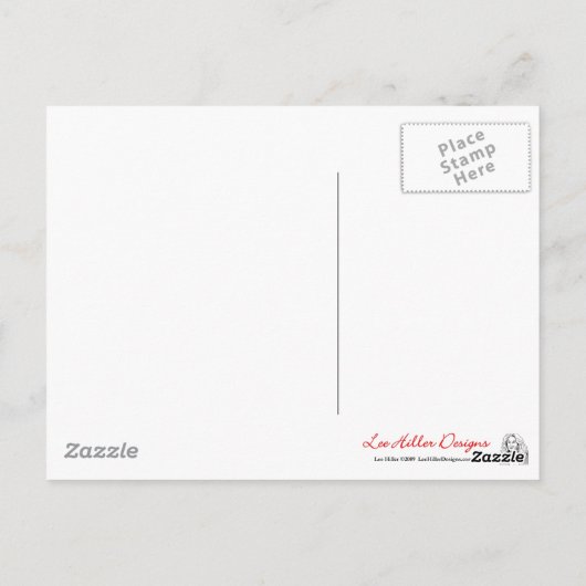 RAB Rockabilly Leopard Zebra Puzzle Print Giften Briefkaart (Achterkant)