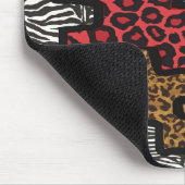 RAB Rockabilly Leopard Zebra Puzzle Print Giften Muismat (Hoek)