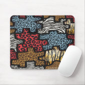 RAB Rockabilly Luipaard Zebra Puzzel Print Cadeaus Muismat (Met muis)