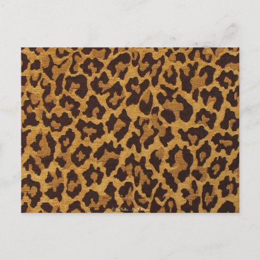 RAB Rockabilly Luipaardprint Bruin Goud Briefkaart (Voorkant)