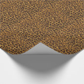 RAB Rockabilly Luipaardprint Bruin Goud Cadeaupapier (Hoek)