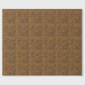 RAB Rockabilly Luipaardprint Bruin Goud Cadeaupapier (Vlak)
