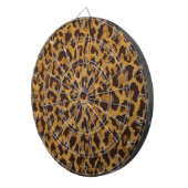 RAB Rockabilly Luipaardprint Bruin Goud Dartbord (Voorkant Rechts)