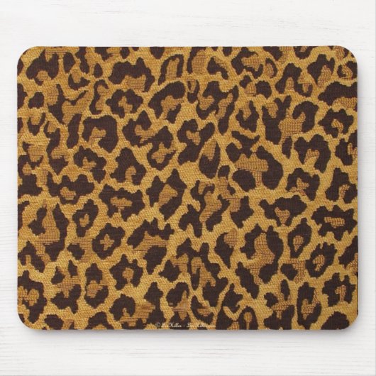 RAB Rockabilly Luipaardprint Bruin Goud Muismat (Voorkant)