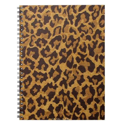 RAB Rockabilly Luipaardprint Bruin Goud Notitieboek (Voorkant)