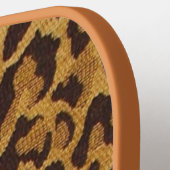 RAB Rockabilly Luipaardprint Bruin Goud Pickleball Paddle (Links Detail)