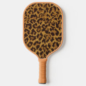 RAB Rockabilly Luipaardprint Bruin Goud Pickleball Paddle (Achterkant)