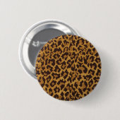RAB Rockabilly Luipaardprint Bruin Goud Ronde Button 5,7 Cm (Voorkant /achterkant)