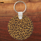 RAB Rockabilly Luipaardprint Bruin Goud Sleutelhanger (Voorkant)
