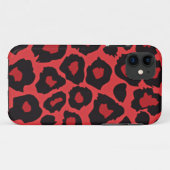 RAB Rockabilly Luipaardprint Rode Zwarte Case-Mate iPhone Case (Achterkant (horizontaal))