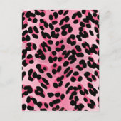 RAB Rockabilly Pink Cheetah Print Briefkaart (Voorkant)