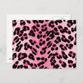 RAB Rockabilly Pink Cheetah Print Briefkaart (Voorkant / Achterkant)