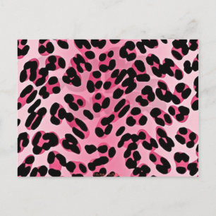 RAB Rockabilly Pink Cheetah Print Briefkaart