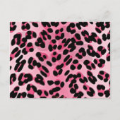 RAB Rockabilly Pink Cheetah Print Briefkaart (Voorkant)