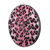 RAB Rockabilly Pink Cheetah Print Dartbord (Voorkant Rechts)
