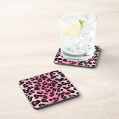 RAB Rockabilly Pink Cheetah Print Drankjes Onderzetter (Rechterzijde)
