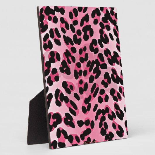 RAB Rockabilly Pink Cheetah Print Fotoplaat (Zijkant)