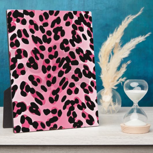 RAB Rockabilly Pink Cheetah Print Fotoplaat (Zijkant)