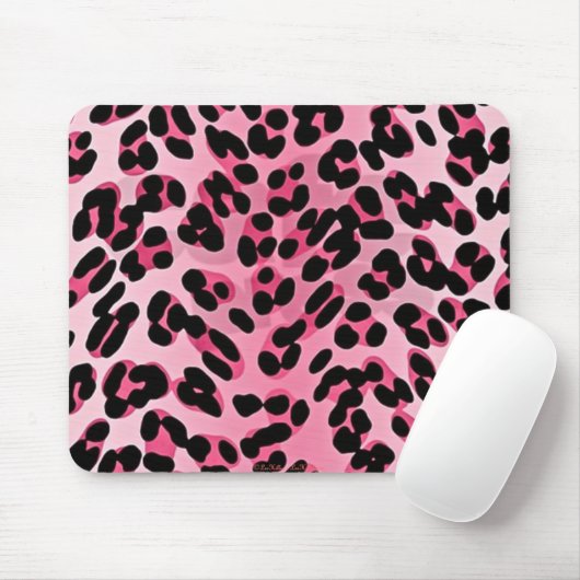 RAB Rockabilly Pink Cheetah Print Muismat (Met muis)