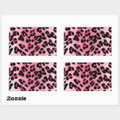 RAB Rockabilly Pink Cheetah Print Rechthoekige Sticker (Vel)
