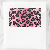 RAB Rockabilly Pink Cheetah Print Rechthoekige Sticker (Tas)