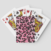 RAB Rockabilly Pink Cheetah Print Speelkaarten (Achterkant)