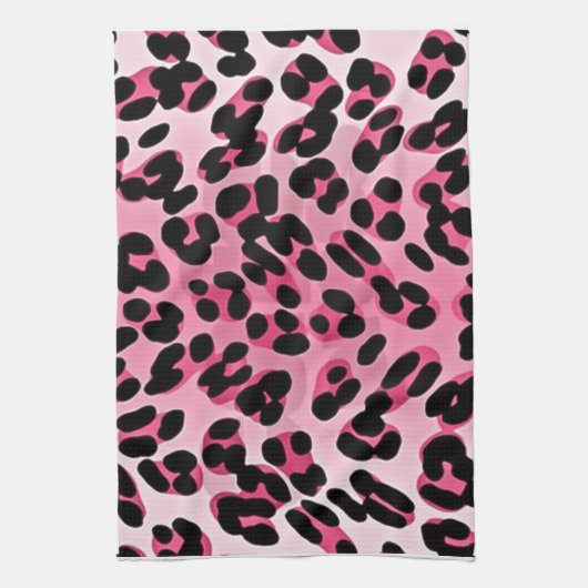 RAB Rockabilly Pink Cheetah Print Theedoek (Verticaal)
