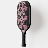 RAB Rockabilly Pink Leopard Print Ribbon Bow Pickleball Paddle (Links)