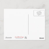 RAB Rockabilly Pink Leopard Print Ribbon Bows Briefkaart (Achterkant)