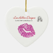 RAB Rockabilly Pink Leopard Print Ribbon Bows Keramisch Ornament (Achterkant)