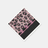 RAB Rockabilly Pink Leopard Print Ribbon Bows Servet (Hoek)